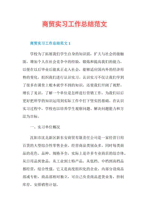 商贸实习工作总结范文.doc