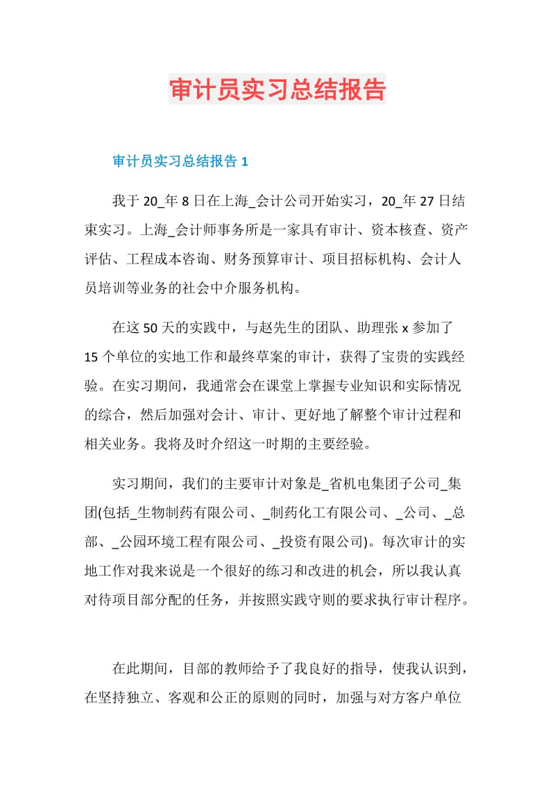 审计员实习总结报告.doc_第1页