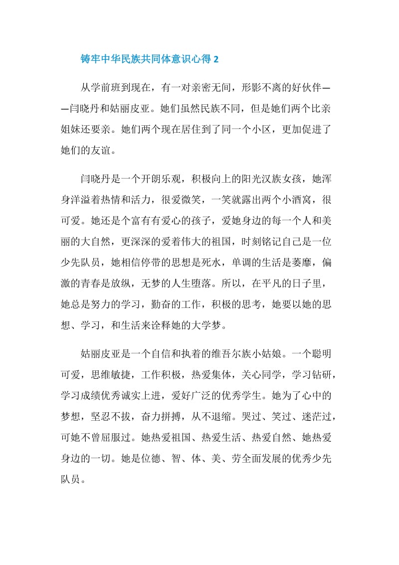 铸牢中华民族共同体意识心得感想5篇.doc_第3页