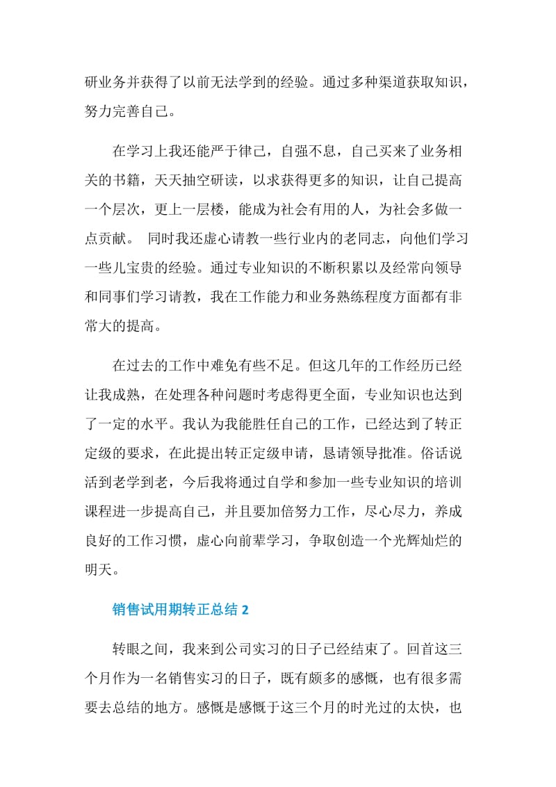 销售试用期转正总结.doc_第2页