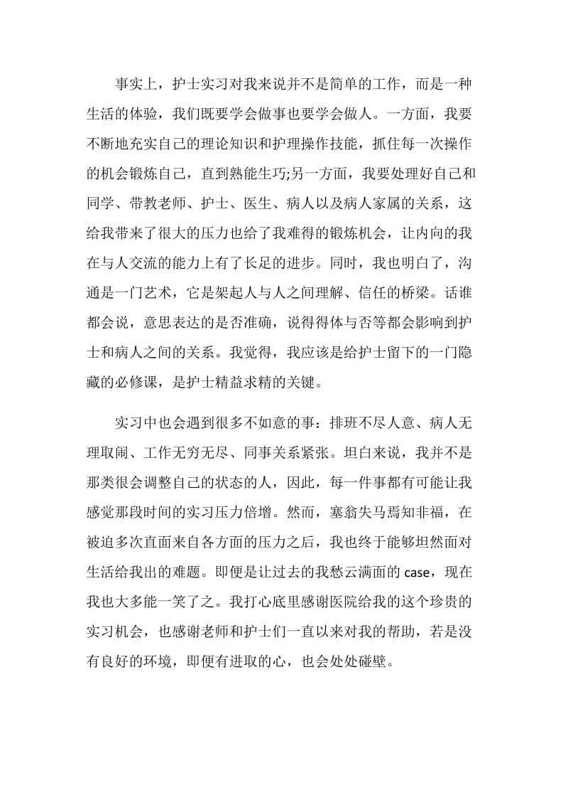 护士实习个人总结模板.doc_第2页