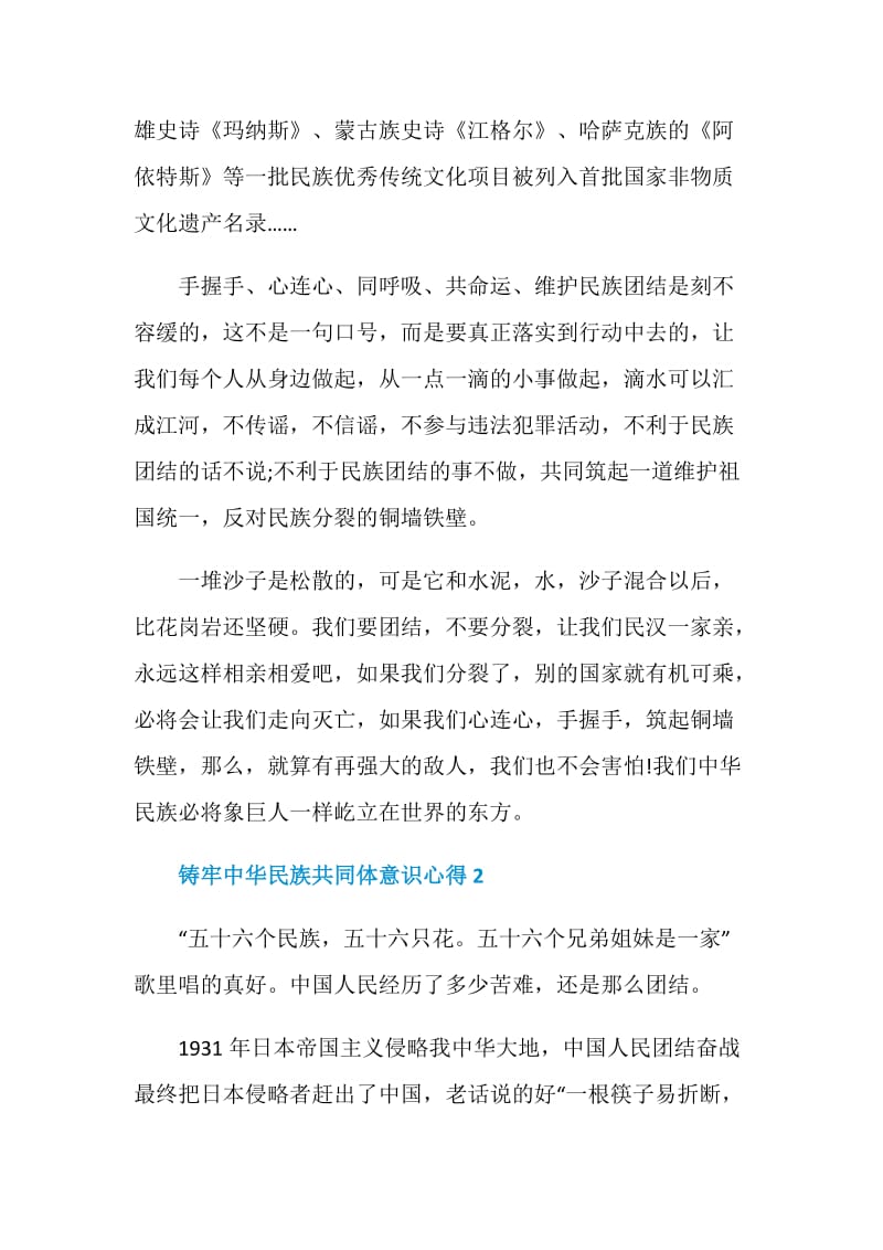 中华民族共同体意识个人心得体会范文.doc_第3页