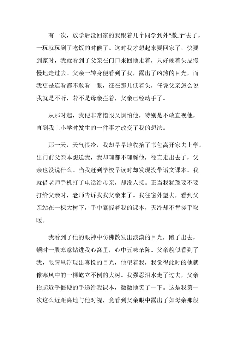 那目光我永远的记忆初一作文.doc_第3页