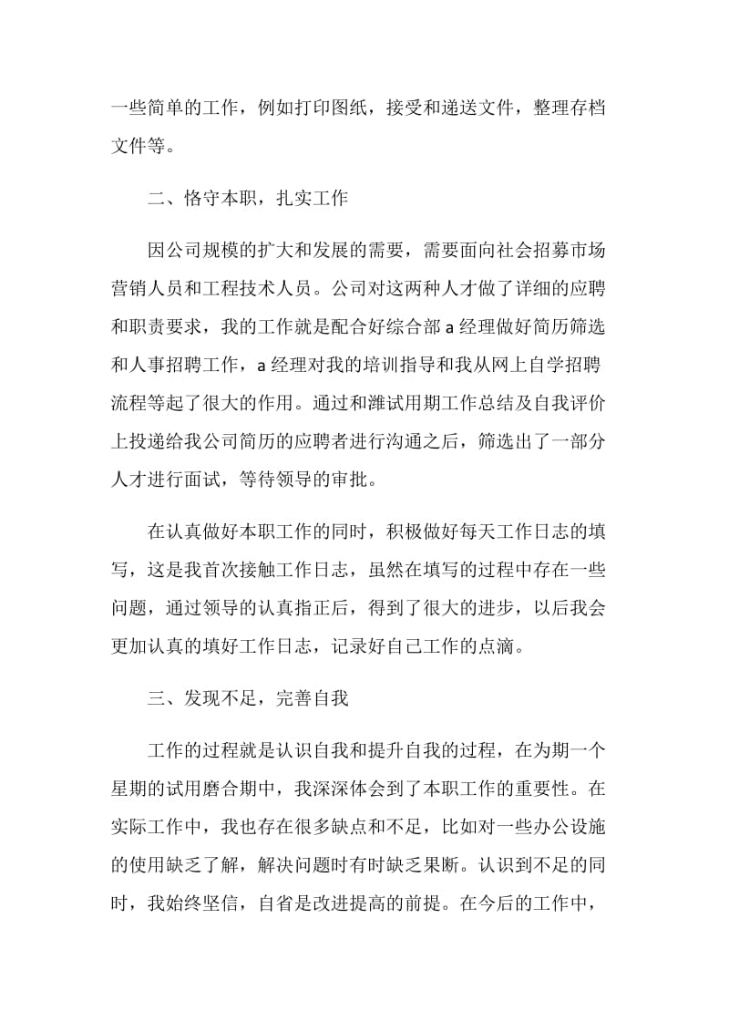 试用期工作总结及自我评价.doc_第2页