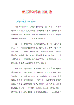 大一军训感言3000字.doc