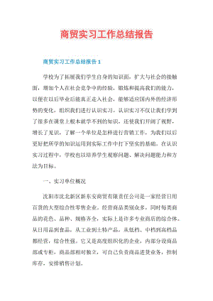 商贸实习工作总结报告.doc