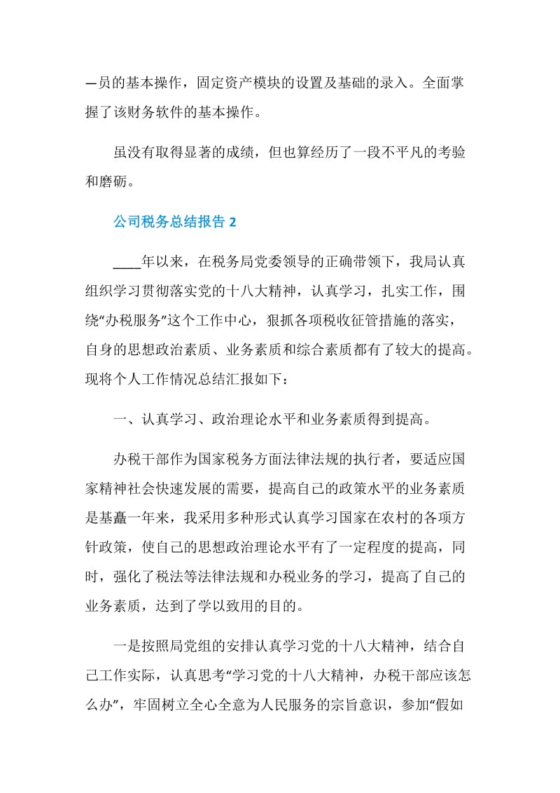 公司税务工作总结报告.doc_第2页