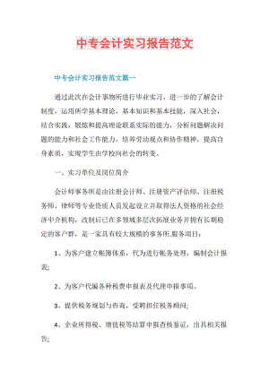 中专会计实习报告范文.doc