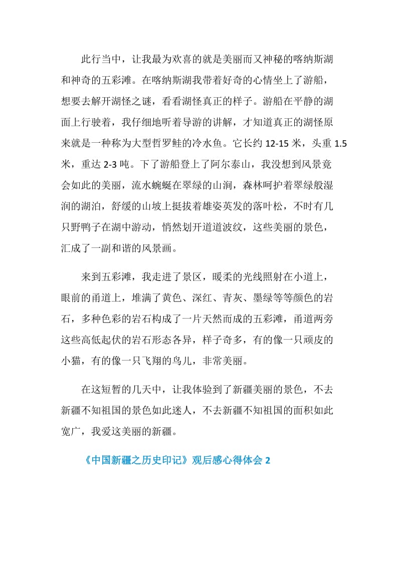 2021《中国新疆之历史印记》观后感心得体会.doc_第2页