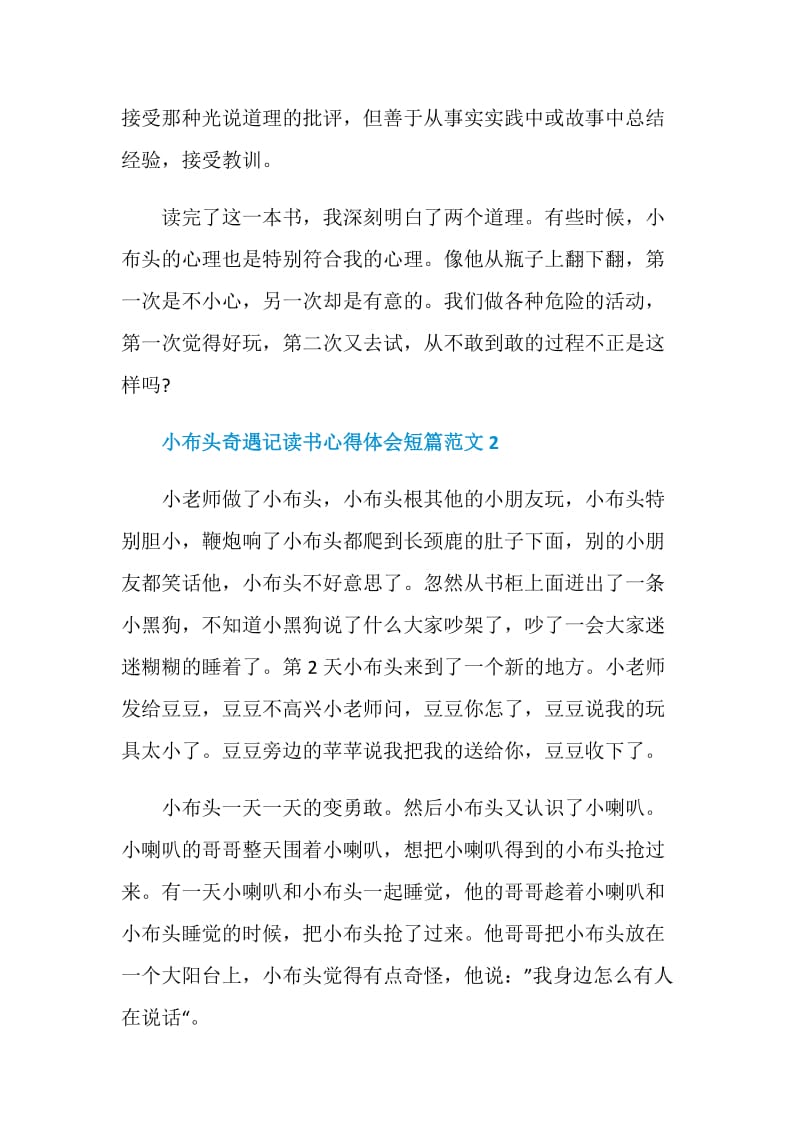 小布头奇遇记读书心得体会短篇范文.doc_第2页