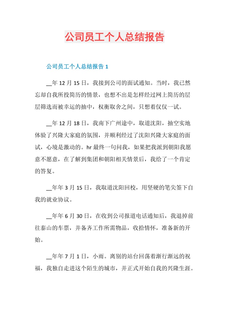 公司员工个人总结报告.doc_第1页