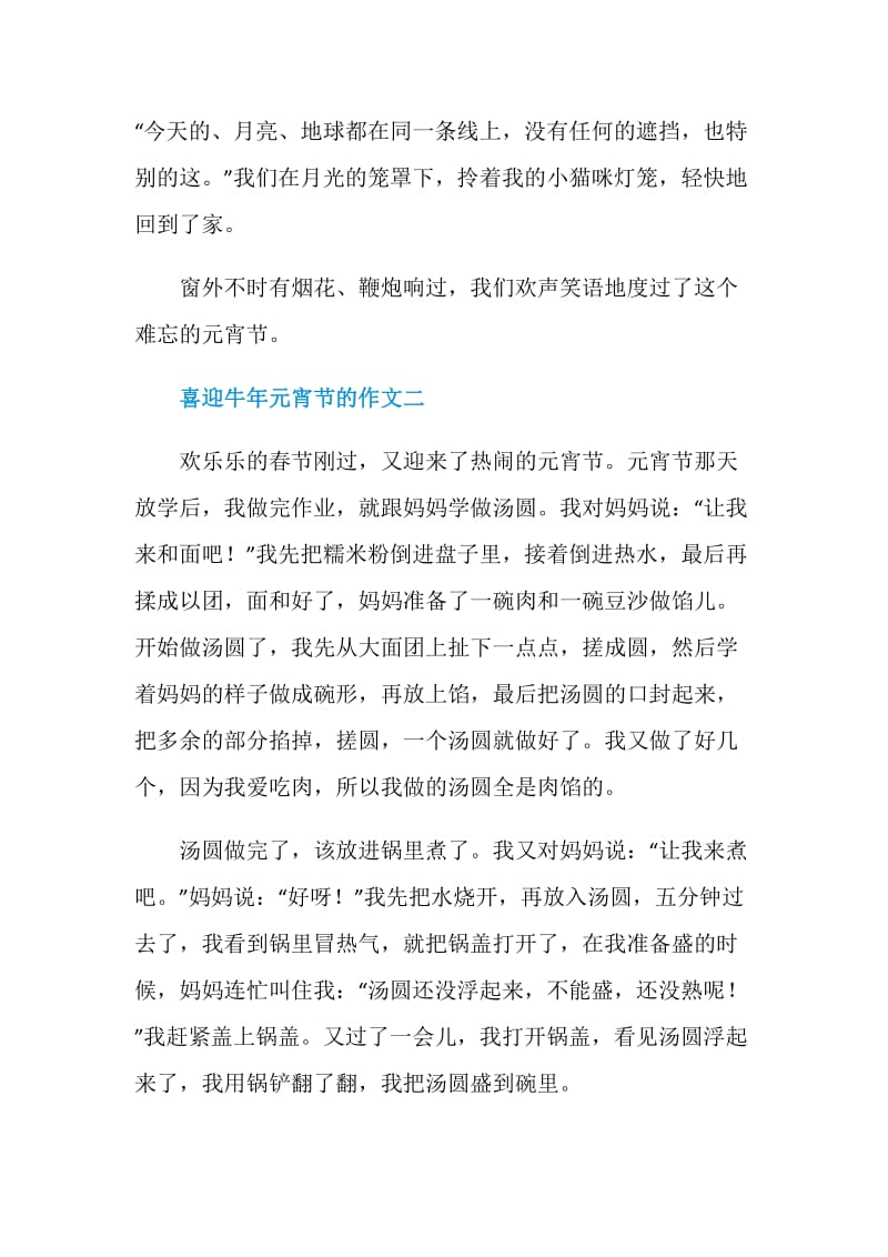 喜迎牛年元宵节的作文2021.doc_第2页