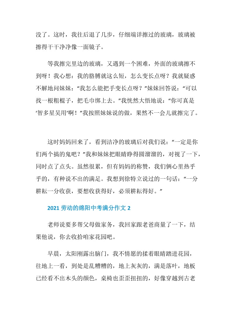 2021劳动的绵阳中考满分作文.doc_第2页