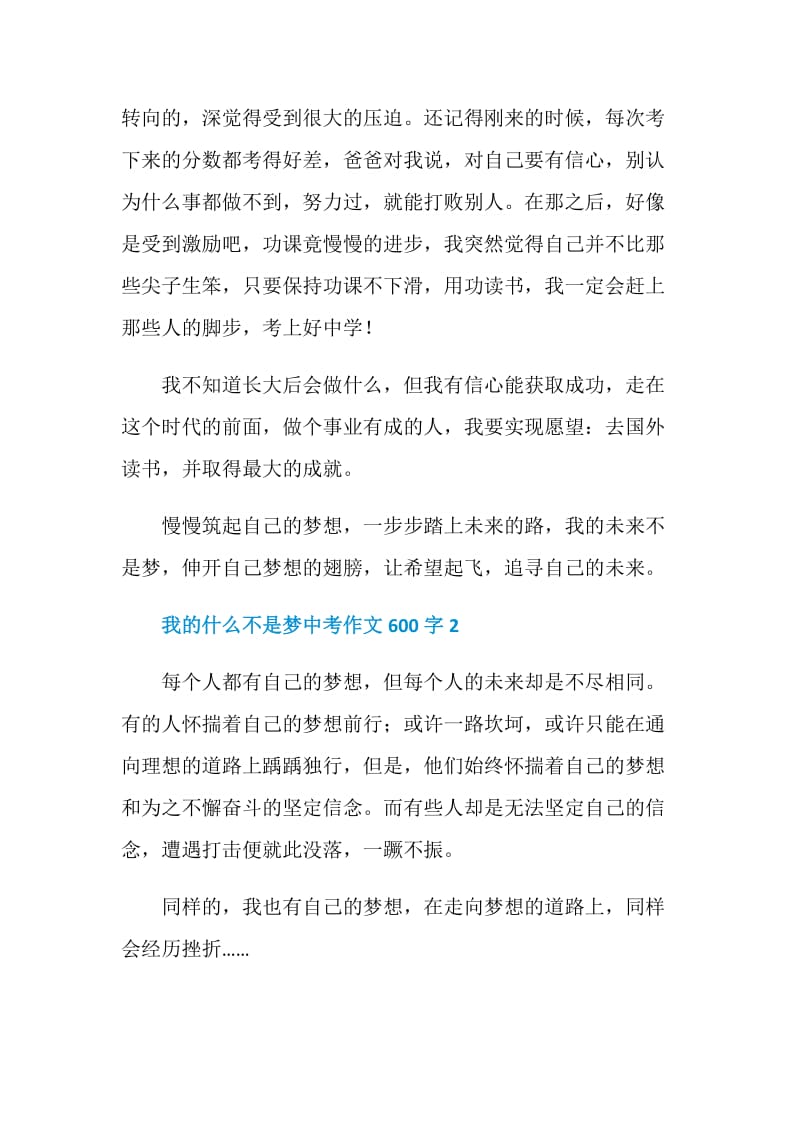 我的什么不是梦中考作文600字.doc_第2页