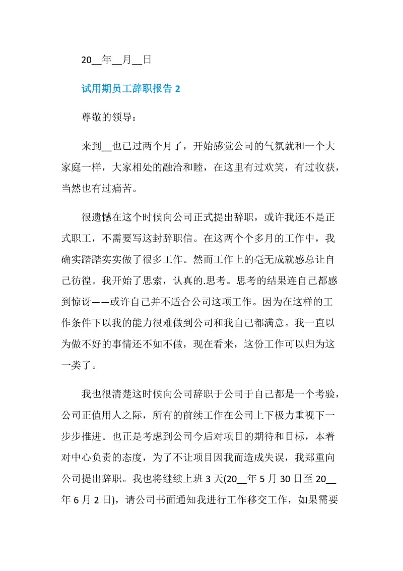 试用期员工年终个人辞职报告.doc_第3页