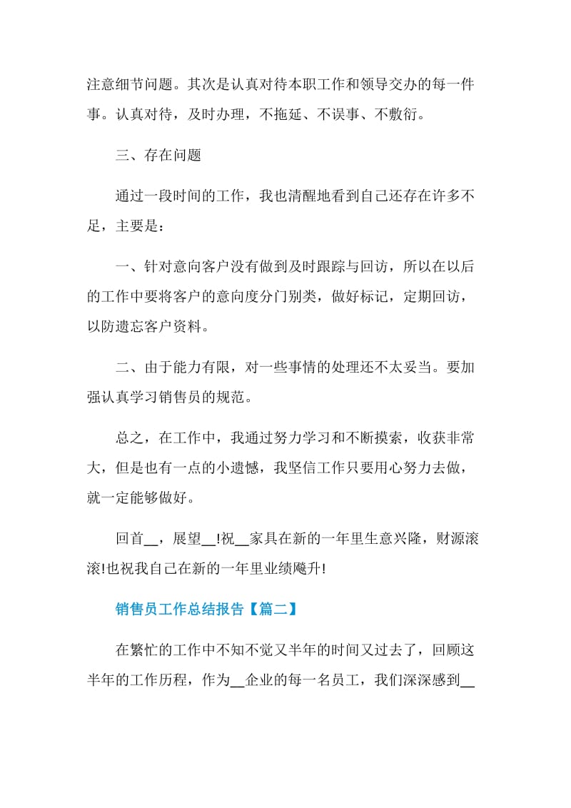 销售员工作总结报告范文2021最新.doc_第2页