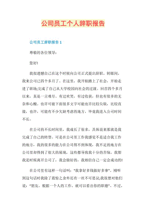 公司员工个人辞职报告.doc