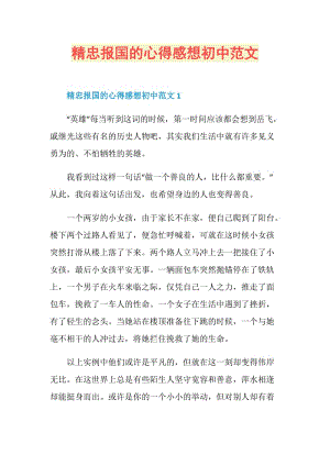 精忠报国的心得感想初中范文.doc