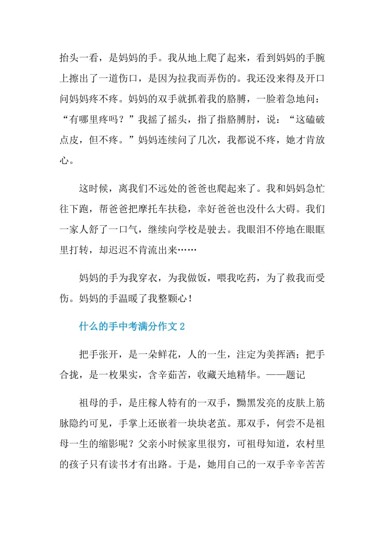 什么的手中考满分作文.doc_第2页