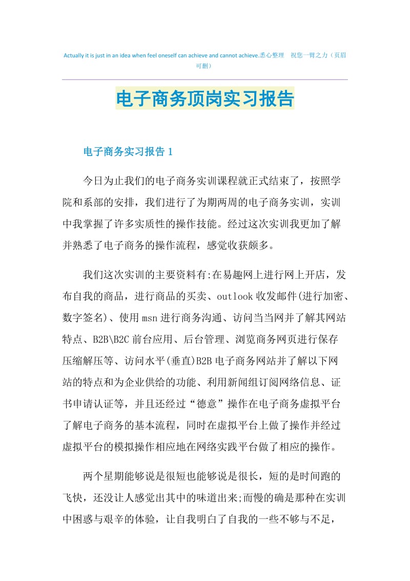 电子商务顶岗实习报告.doc_第1页