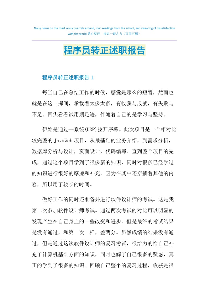 程序员转正述职报告.doc_第1页