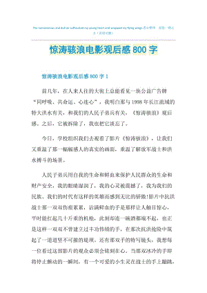 惊涛骇浪电影观后感800字.doc