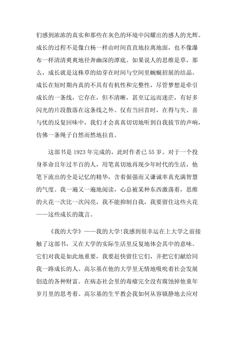 我的大学长篇小说读后感.doc_第3页