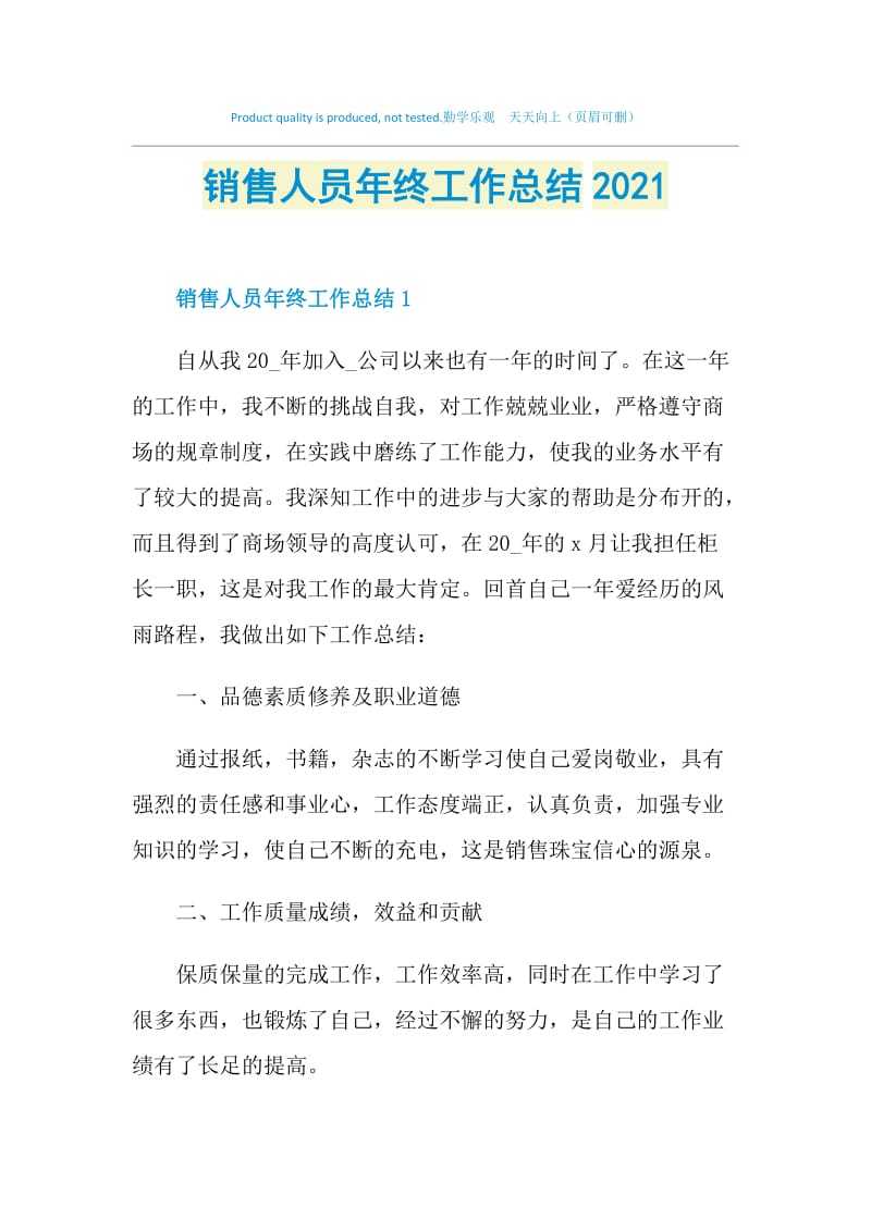 销售人员年终工作总结2021.doc_第1页