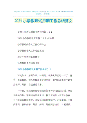 2021小学教师试用期工作总结范文.doc