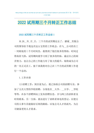 2022试用期三个月转正工作总结.doc