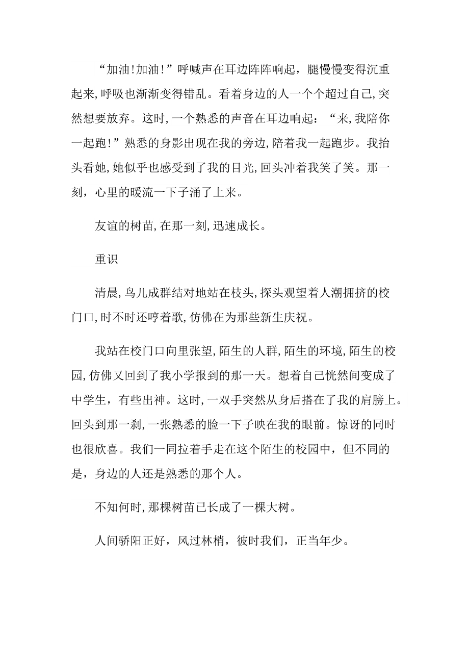 友谊伴我成长话题随笔初二800字.doc_第2页