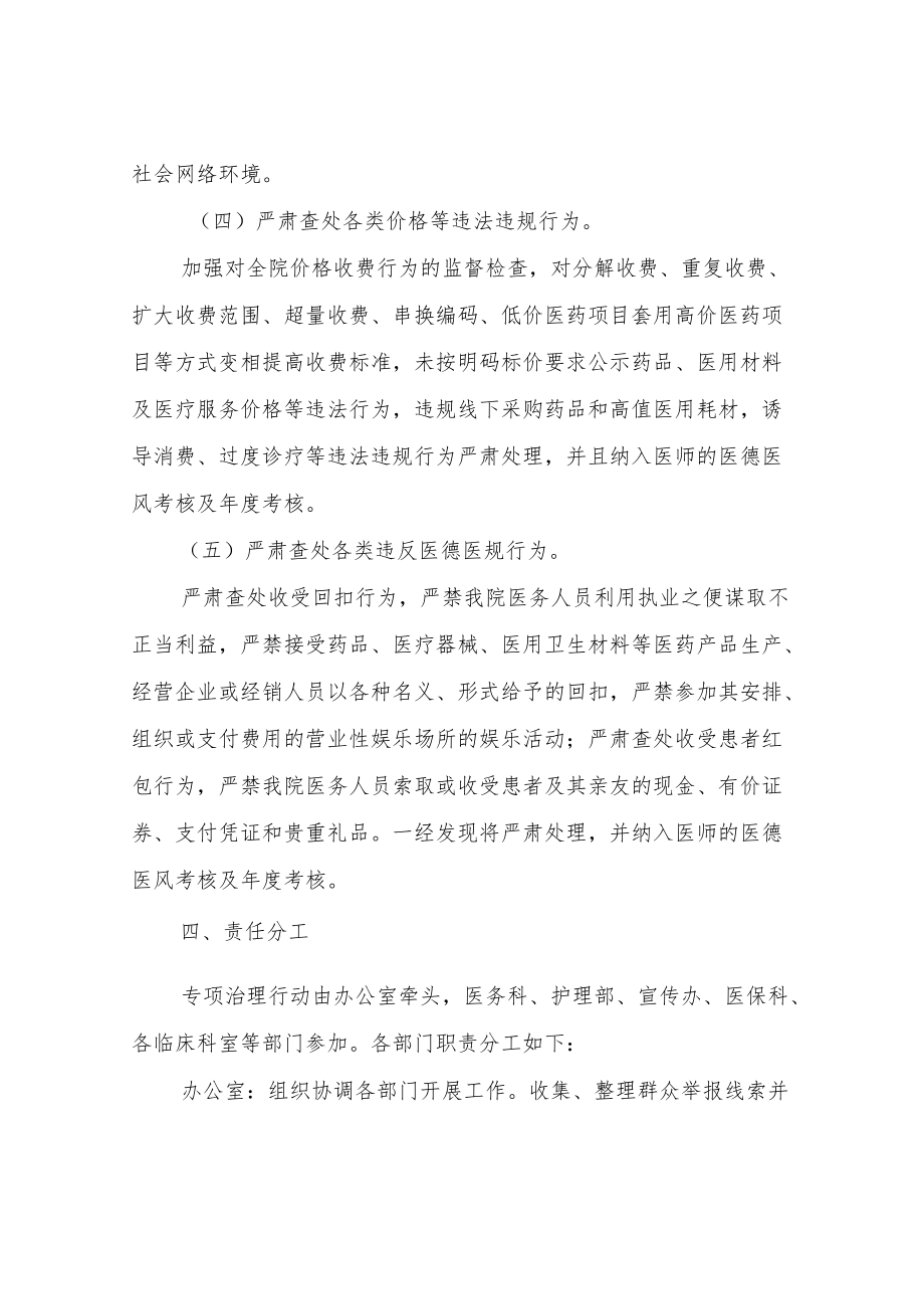 XX市心理康复医院医疗乱象专项治理行动实施方案.docx_第3页