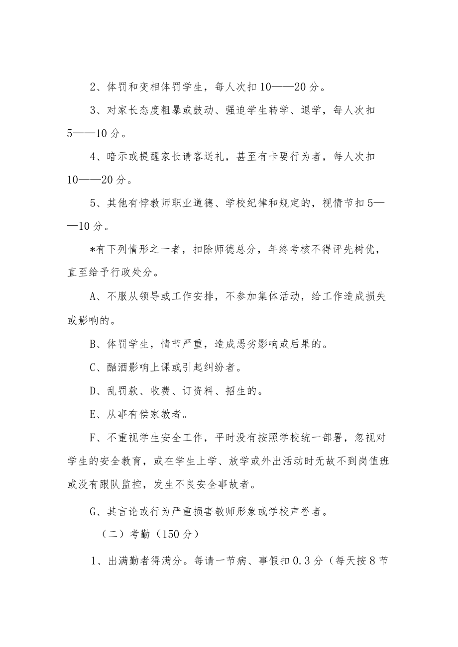 XX中学教职工量化考核实施方案（试行）.docx_第2页