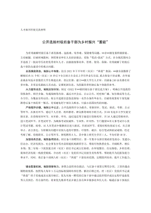 人才振兴经验交流材料(1).docx