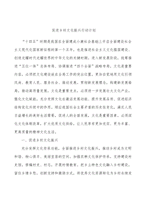 促进乡村文化振兴行动计划.docx