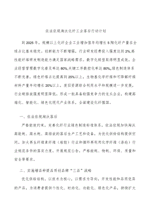 依法依规淘汰化纤工业落后行动计划.docx