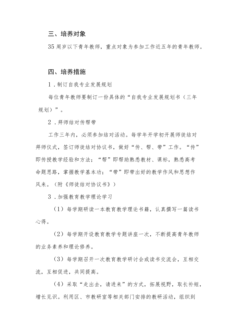 中学青教师培养工程实施方案.docx_第2页