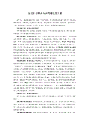 【经验总结】党建引领聚合力 共同缔造促发展.docx