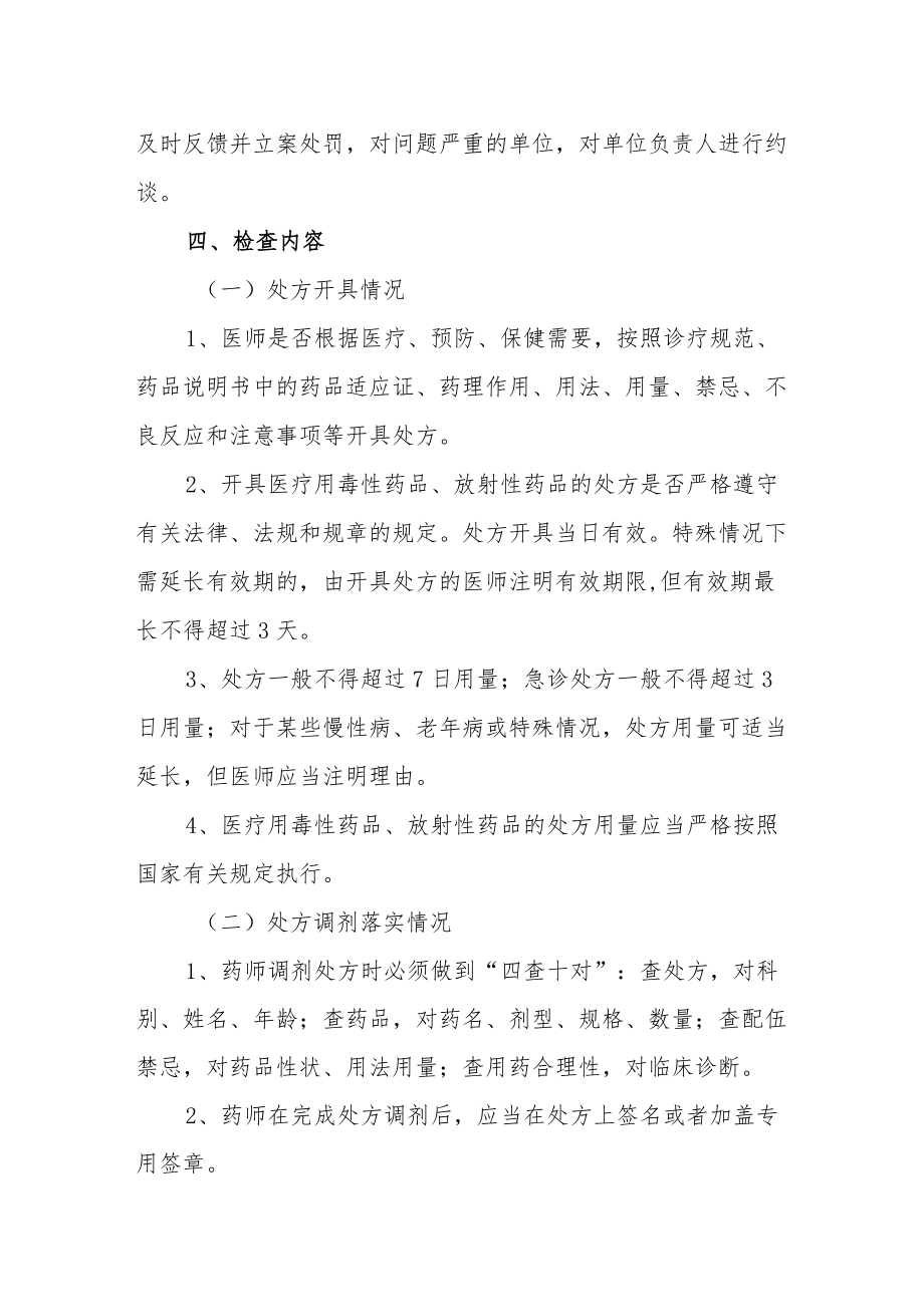 XX县医疗机构处方监督检查实施方案.docx_第2页