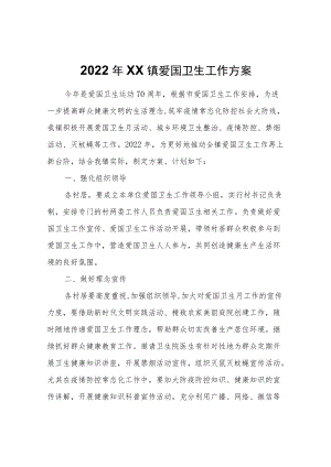 2022XX镇爱国卫生工作方案.docx