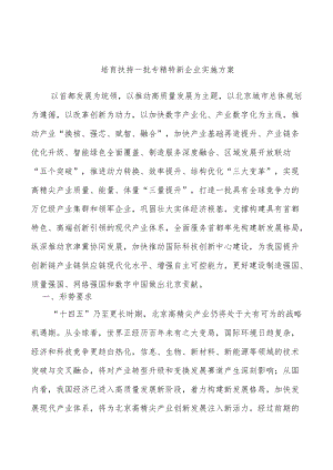 培育扶持一批专精特新企业实施方案.docx