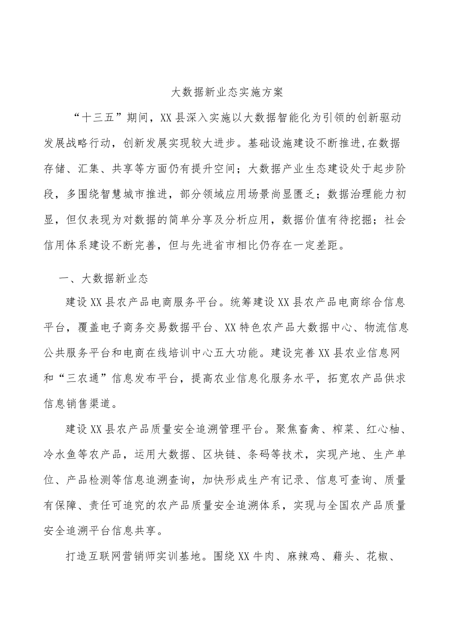 大数据新业态实施方案.docx_第1页