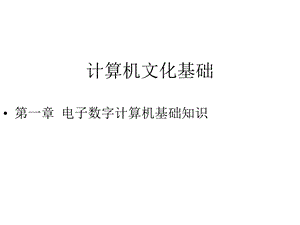 电子数字计算机基础知识课件.ppt