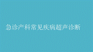 急诊产科疾病超声诊断课件.pptx