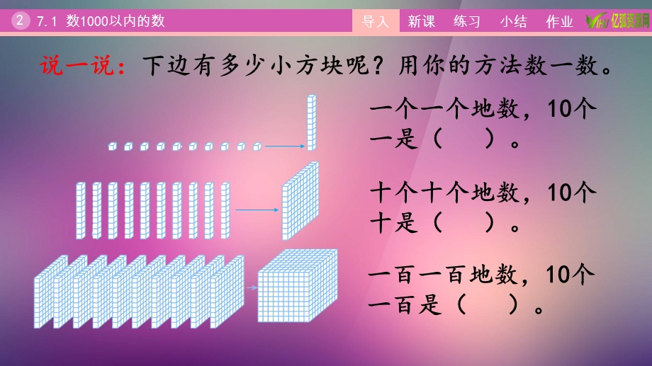 小学数学二年级下7.1数1000以内的数ppt模板课件.pptx_第3页