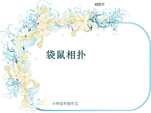 小学四年级作文《袋鼠相扑》450字ppt课件.pptx