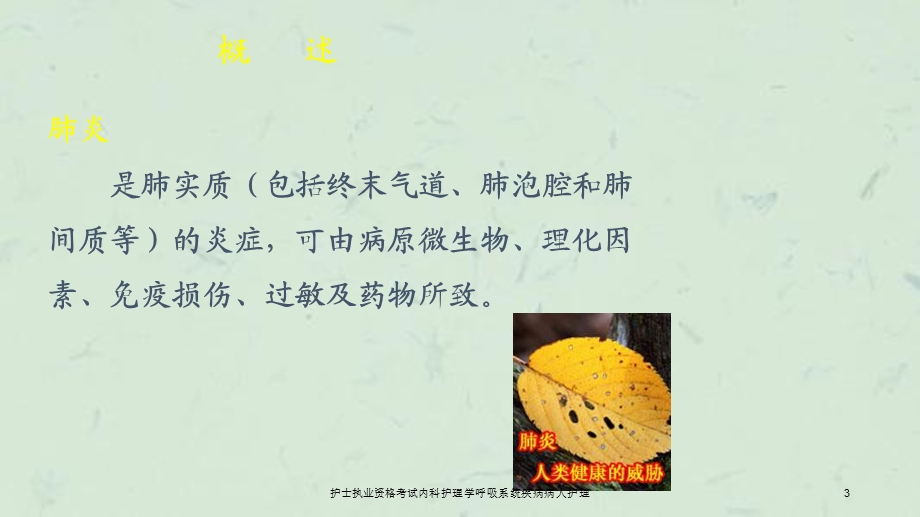 护士执业资格考试内科护理学呼吸系统疾病病人护理课件.ppt_第3页