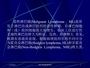 恶性淋巴瘤诊断规范培训课件.ppt