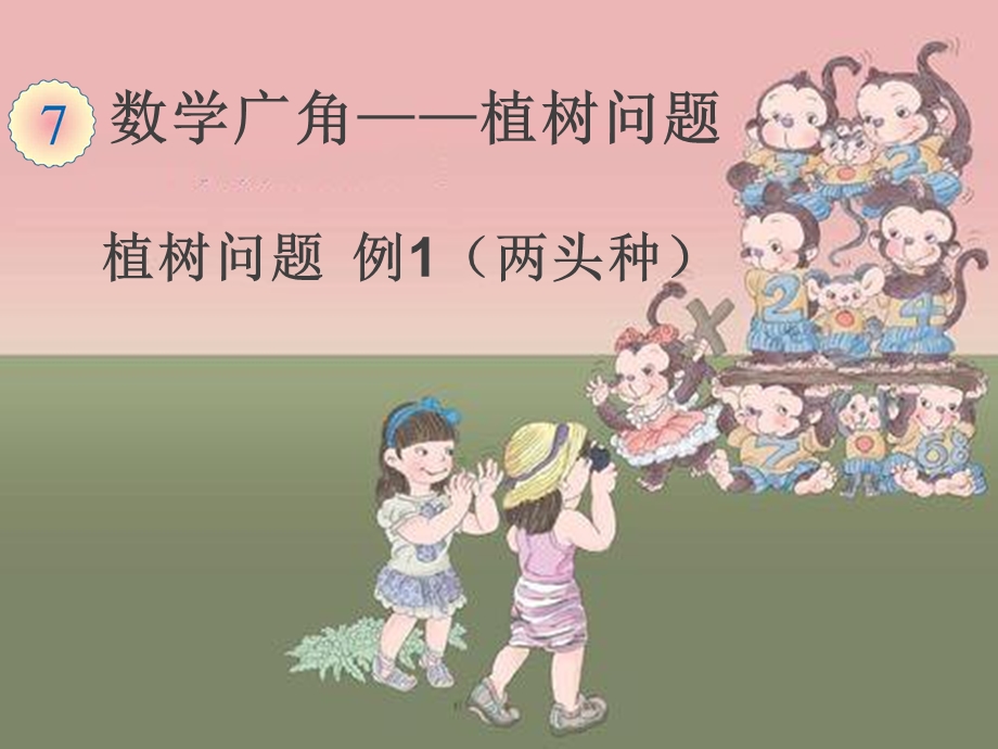 植树问题例1(两头种)优秀课件.ppt_第1页