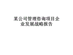 某公司管理咨询项目企业发展战略报告课件.pptx